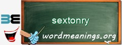 WordMeaning blackboard for sextonry